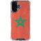 Morocco Flag Distressed iPhone 16 Clear Case